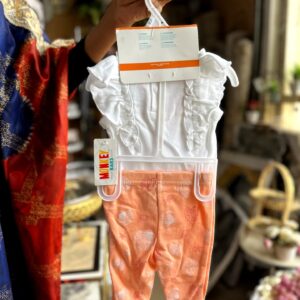 Orange coloured body suits for newborns