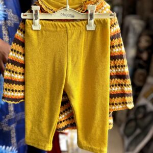 Yellow Sweatshirt top and leggings for kids