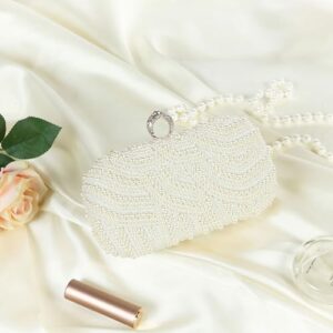 Pearl Clutch Bag / Beaded Clutch Bag
