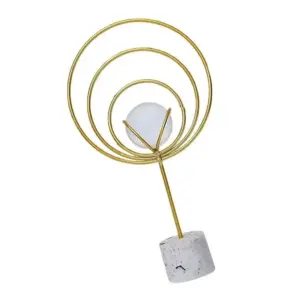 Gold line Simple Geometric crystal ball ornament