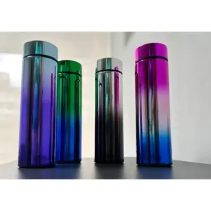 Shiny two toned flask with thermometer