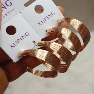 Rose Gold-tone hoops earrings